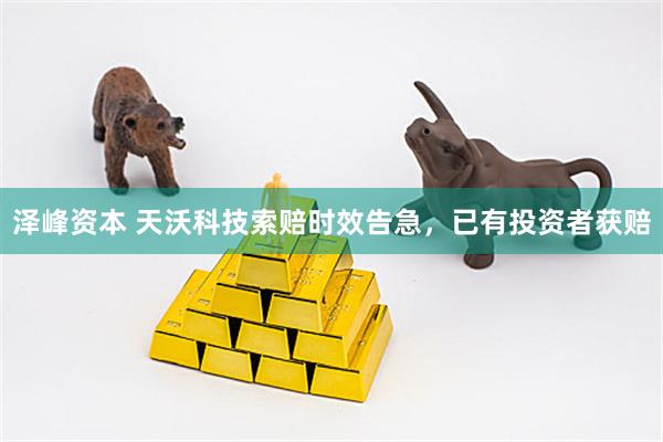 泽峰资本 天沃科技索赔时效告急，已有投资者获赔